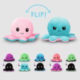 TeeTurtle: Reversible Mini Plush - Octopus (Aqua/Pink)