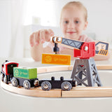 Hape: Cargo Delivery Loop - Wooden Railway Set