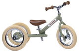 Trybike: 2-In-1 Vintage Balance Bike - (Green/Creme)