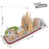 Cubic Fun: City Line 3D Puzzle - Barcelona