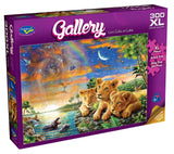 Gallery: Lion Cubs on Lake (300pc Jigsaw)
