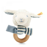 Steiff: Leno Lamb Grip Toy with Rattle - White/Petrol