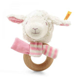 Steiff: Liena Lamb Grip Toy with Rattle - White/Pink
