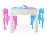 Kids Square 3-in-1 Activity Table With 2 Chairs (Pastel)