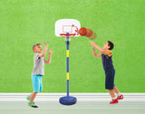 Kids Basketball Set with Adjustable Plastic Pole + 1 Mini Ball + 1 Pump