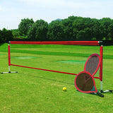 Garden Tennis Set with Plastic Pole & Net + 2 Jumbo Racket + 1 Ball