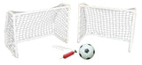 Mini Twin Soccer Goal Set with Pole & Net + 1 Ball + 1 Pump