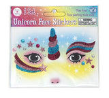 Pink Poppy: Pastel Rainbow Unicorn Glitter Face Stickers