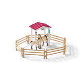 Schleich: Horse Stall With Horses And Groom