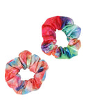 Pink Poppy: Rainbow Splash Shimmering Scrunchie