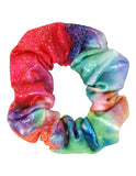Pink Poppy: Rainbow Splash Shimmering Scrunchie