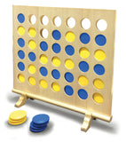 Giant 4 in a Row - Wooden Strategy Game