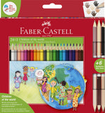 Faber-Castell: Triangular Colour Pencils - Children of the World (Pack of 24)