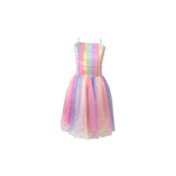 Pink Poppy: Pastel Rainbow Party Dress (Size 3/4)