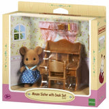 Sylvanian Families - Mouse Sister with Desk Set