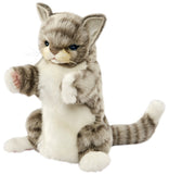 Hansa: Grey Cat - Plush Puppet (30cm)
