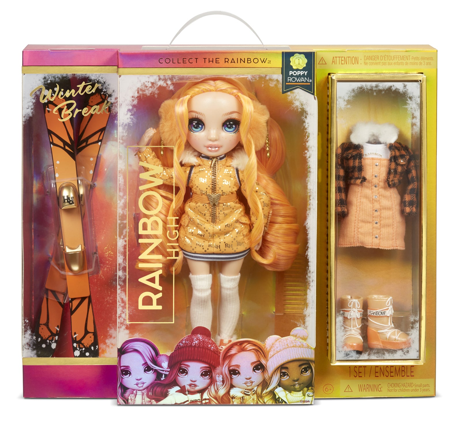 Rainbow High Winter Break Skyler Bradshaw - Blue Fashion Doll and Playset  with 2 Designer Outfits, Snowboard Accessories