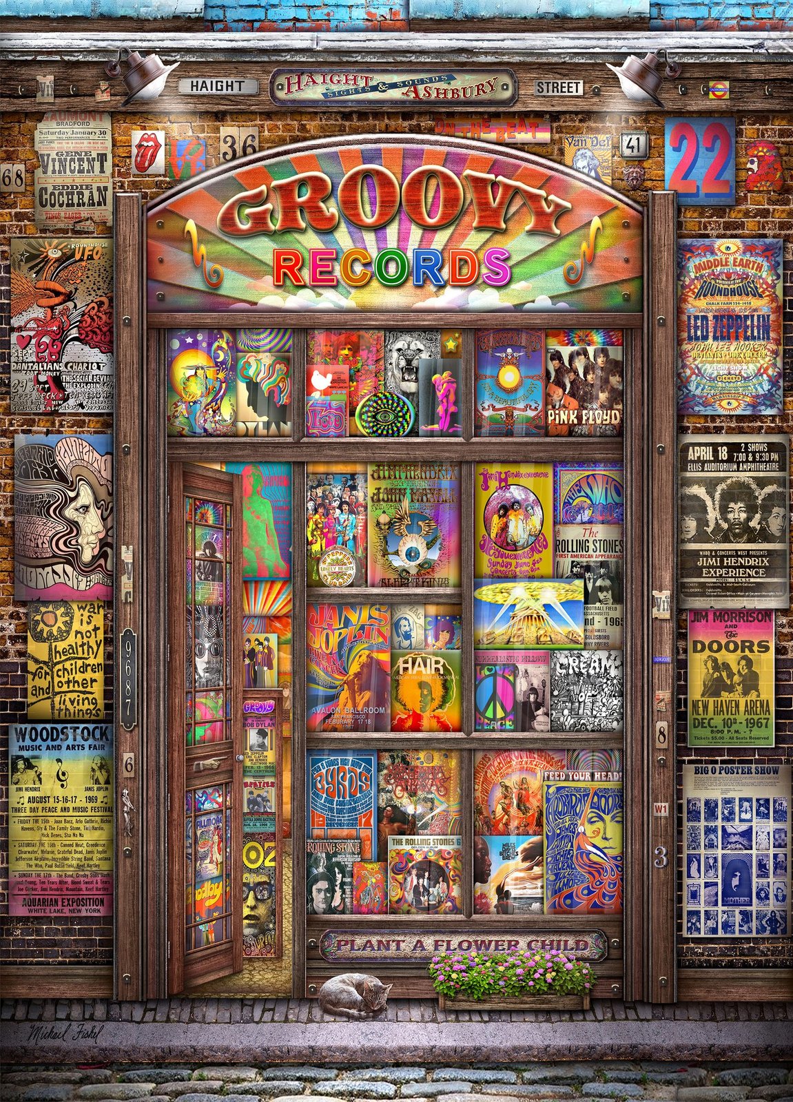 Counting the Beat: Groovy Records (1000pc Jigsaw)