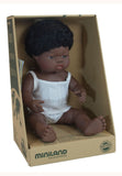 Miniland: Anatomically Correct Baby Doll - African Boy & Underwear (38cm)