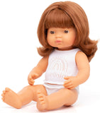 Miniland: Anatomically Correct Baby Doll Caucasian Girl - Red Hair (38 cm)