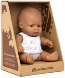 Miniland: Anatomically Correct Baby Doll - Latin American Girl (21cm)