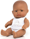 Miniland: Anatomically Correct Baby Doll - Latin American Girl (21cm)