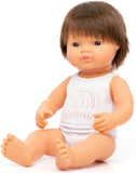 Miniland: Anatomically Correct Baby Doll - Caucasian Boy/Brunette (38 cm)