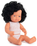 Miniland: Anatomically Correct Baby Doll - Black Caucasian Girl (38cm)