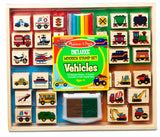 Melissa & Doug: Vehicles - Deluxe Wooden Stamp Set