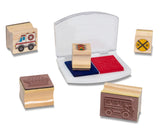 Melissa & Doug: Vehicles - Deluxe Wooden Stamp Set