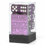 Chessex: Translucent 16mm D6 Block - Purple/White