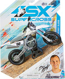SX: Supercross 1:10 Die Cast Motorcycle - Benny Bloss (White)