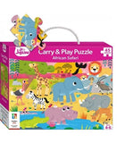 Jr Jigsaw: Carry & Play Puzzle - African Safari (45pc)
